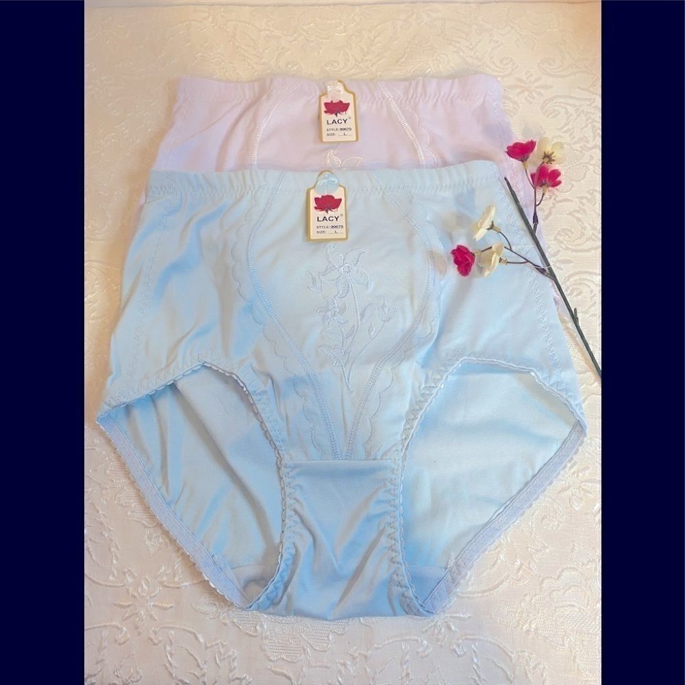 Lacy assorted embroidery design print Underwear L